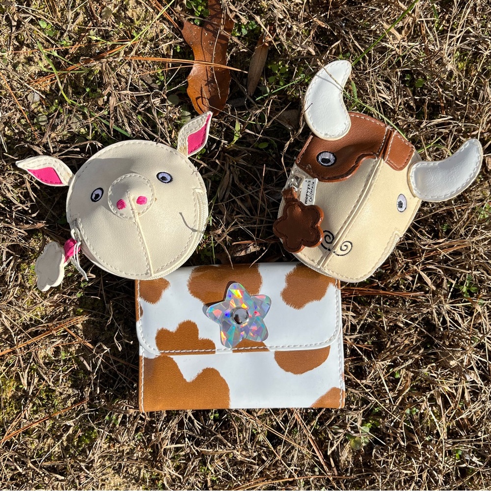 Cow Print Wallet & Coin Purse Set
